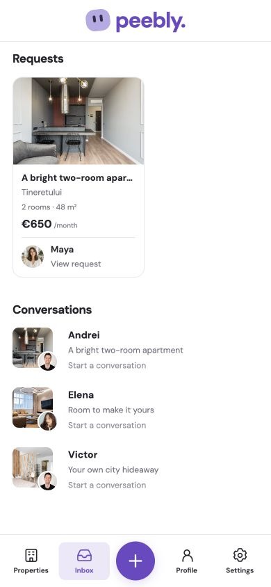 Landlord requests and conversations at readable scale